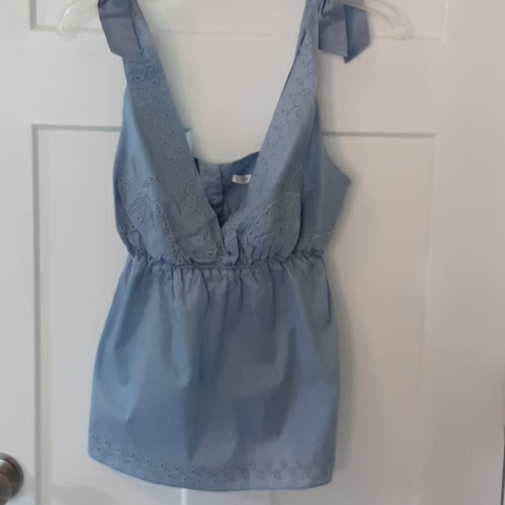 Max Studio tie shoulder top